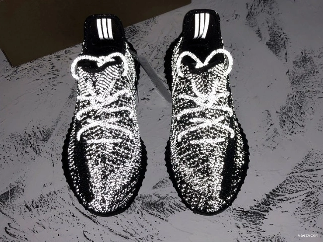 350 Yeezy Boost (Reflective) Adidas FU9007 Black Static - V2 0716